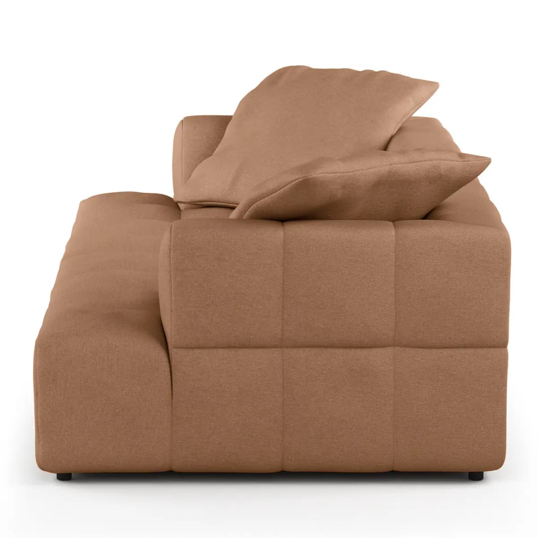 Bigsofa Grau Webstoff Fadia | Braun