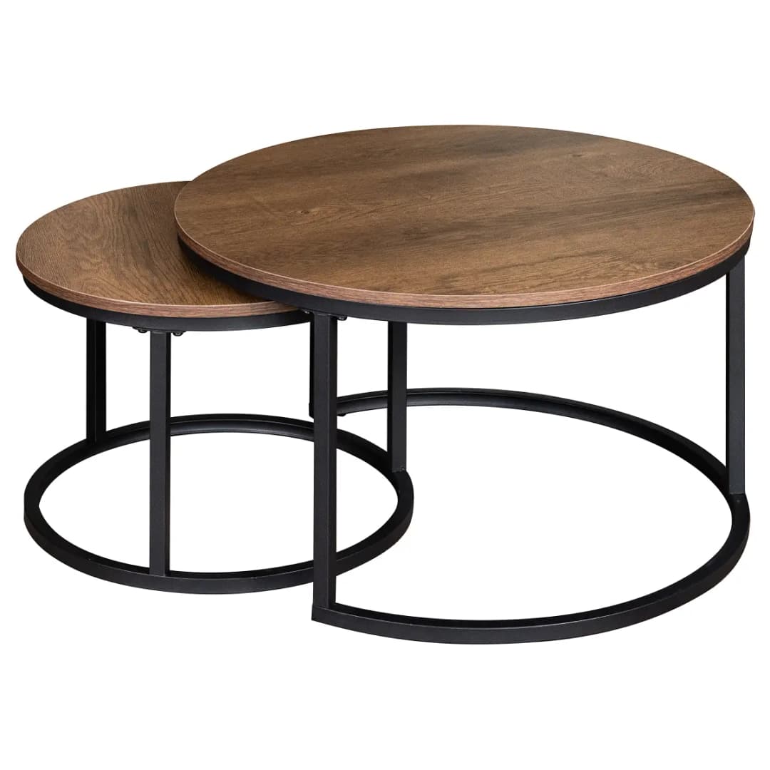 loftscape Couchtisch Stornway 2-teilig | Braun