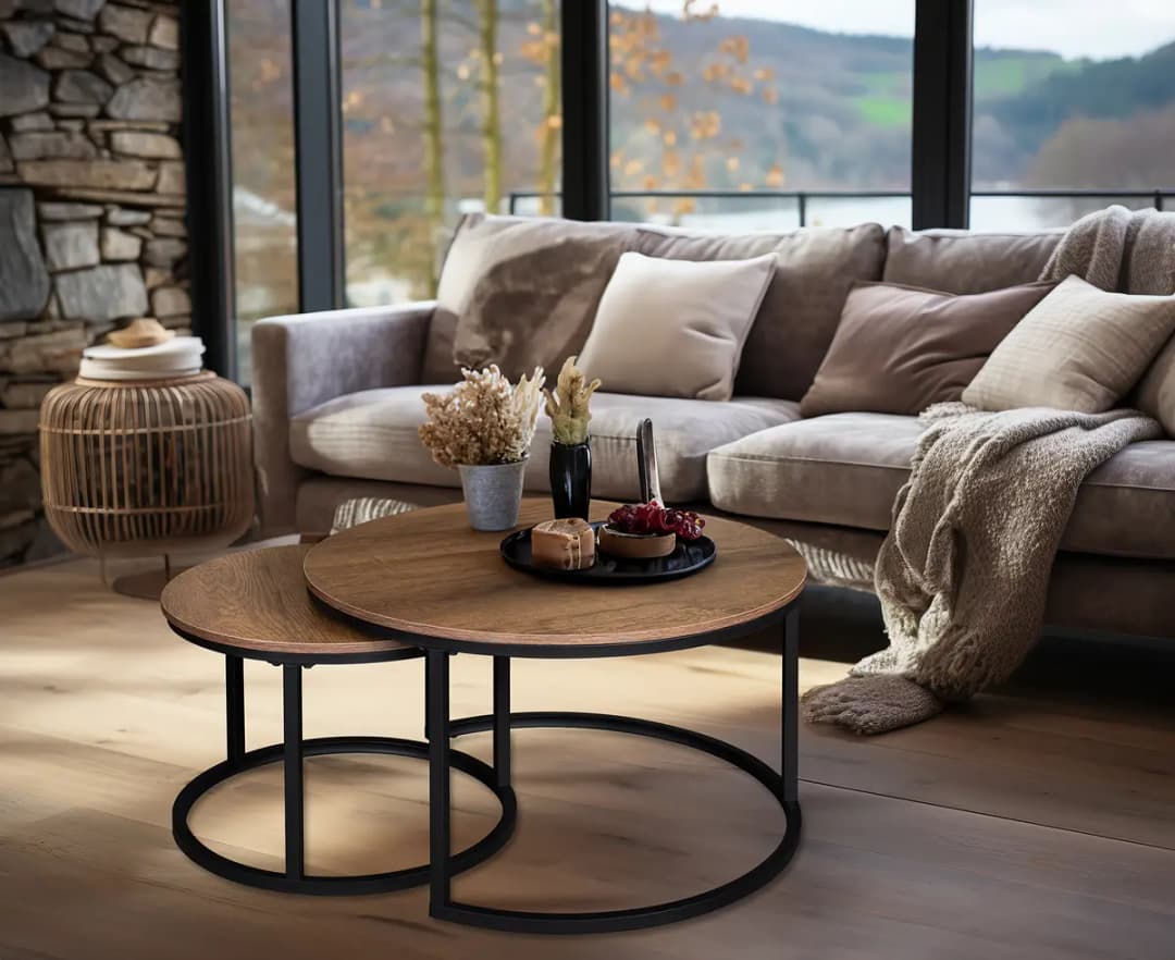 loftscape Couchtisch Stornway 2-teilig | Braun
