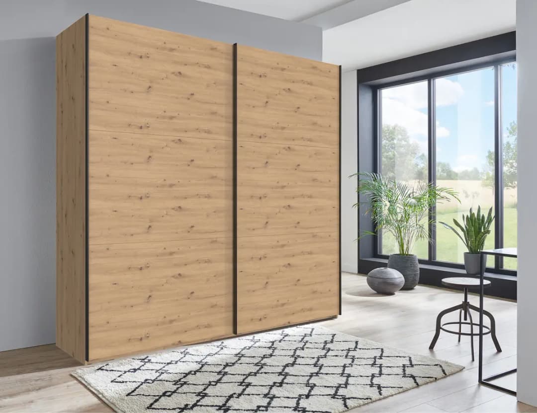 Schwebetürenschrank Level36 216 cm Typ B 250cm | Holztöne