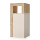 Unterschrank Hamburg mit Tür 35cm Beige/Kaschmir/Eiche Hell