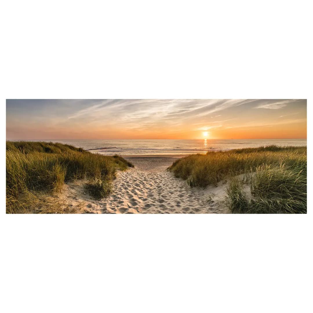 Glasbild Weg Zum Strand Typ A | Mehrfarbig