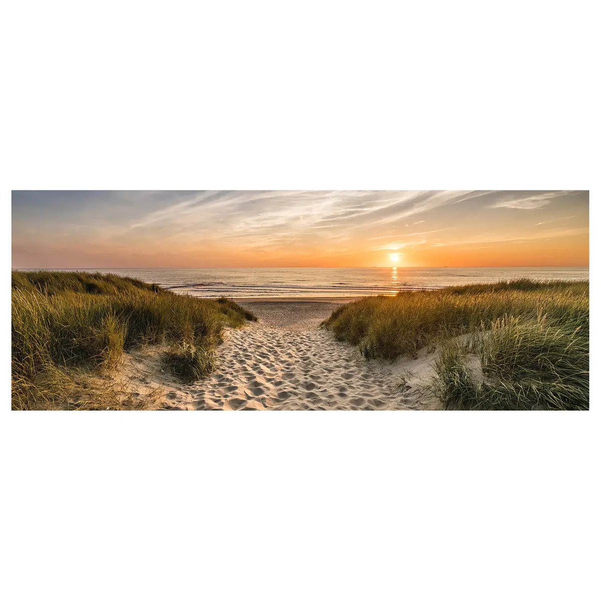 Glasbild Weg Zum Strand Typ A | Mehrfarbig