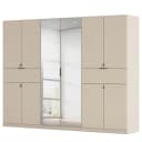 rauch Blue Drehtürenschrank Ticao mit Spiegel 271cm Beige/Champagner