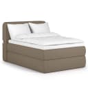 Premium Boxspringbett 160 x 200cm Bouclé Stoff Piana Braun H2