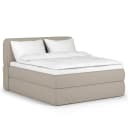 Premium Boxspringbett 200 x 200cm Bouclé Stoff Piana Beige H2