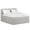 Premium Boxspringbett 200 x 200cm Strukturstoff Purna | Grau