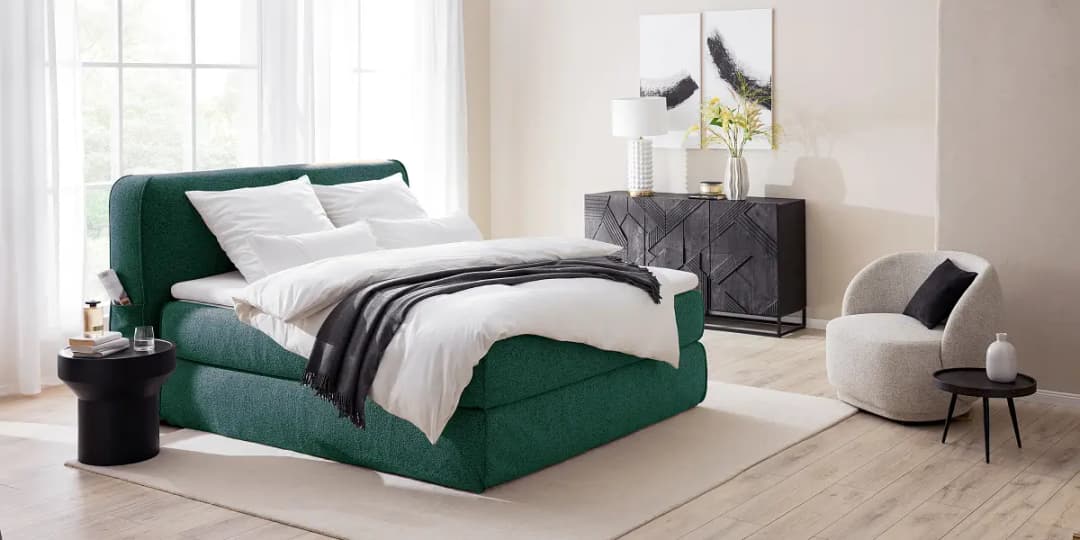 Premium Boxspringbett QUEENS | Mehrfarbig