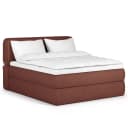 Premium Boxspringbett 180 x 200cm Webstoff Wiam Rot/Braun H2 /