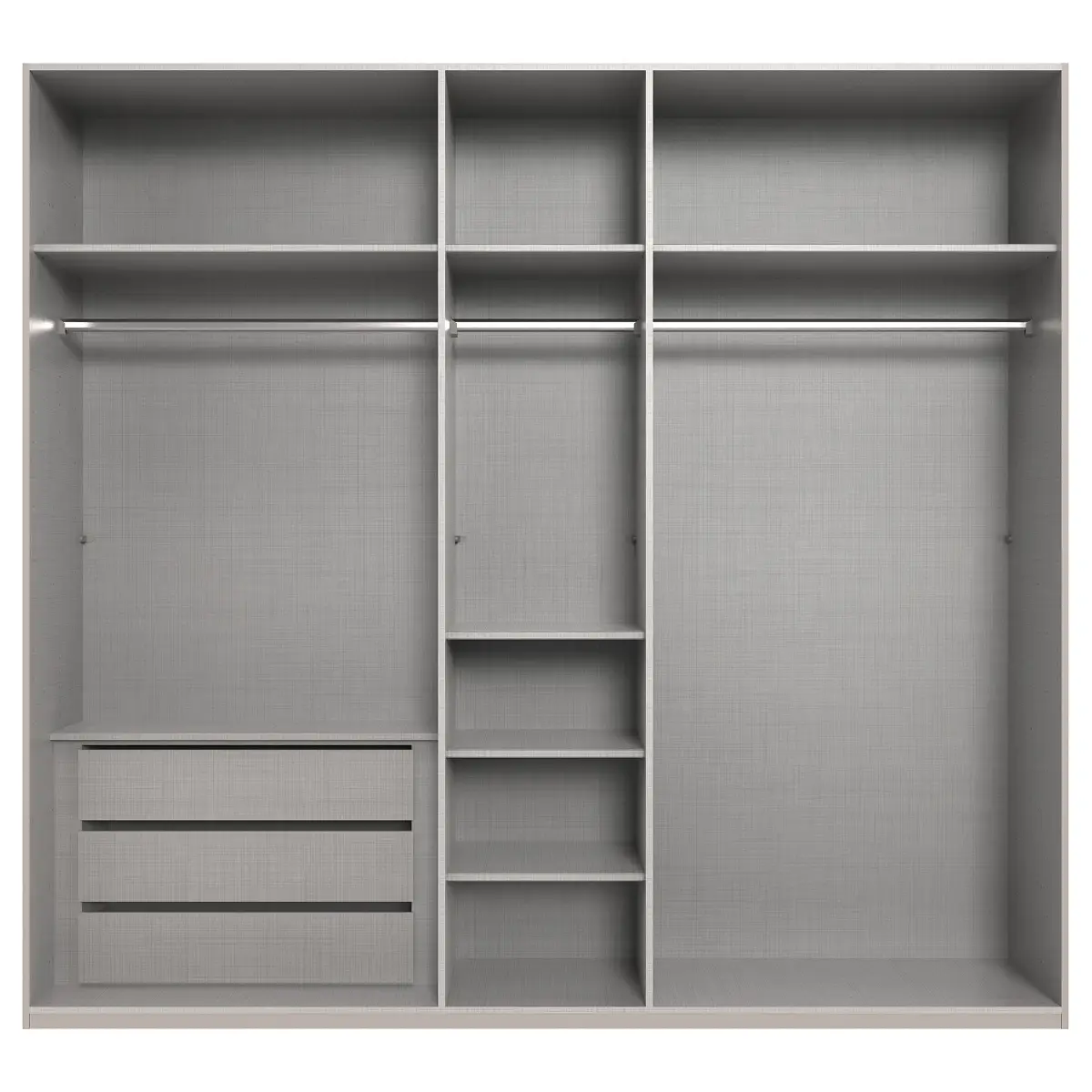 Wimex Drehtürenschrank London mit Spiegel 225cm | Mehrfarbig