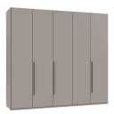 Drehtürenschrank London 225cm Braun/Grau/Saharagrau Basic Grau | Braun
