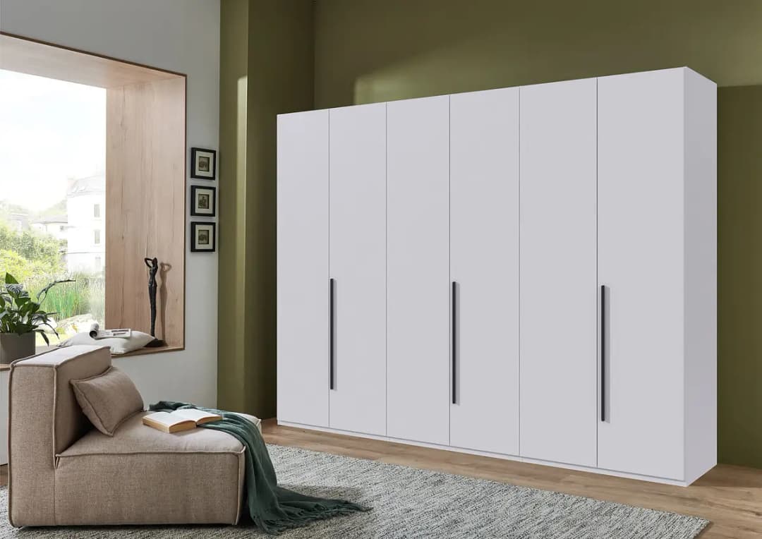 Drehtürenschrank London | Weiß