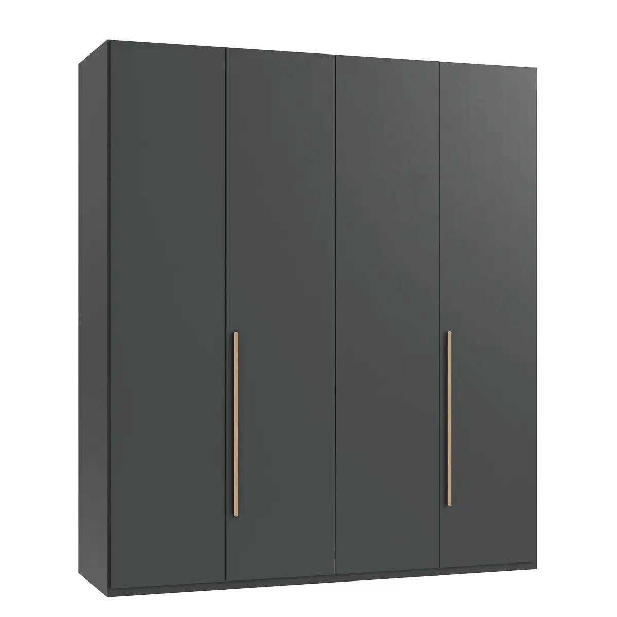 Drehtürenschrank London 180cm Grau/Graphit Basic Braun | Grau