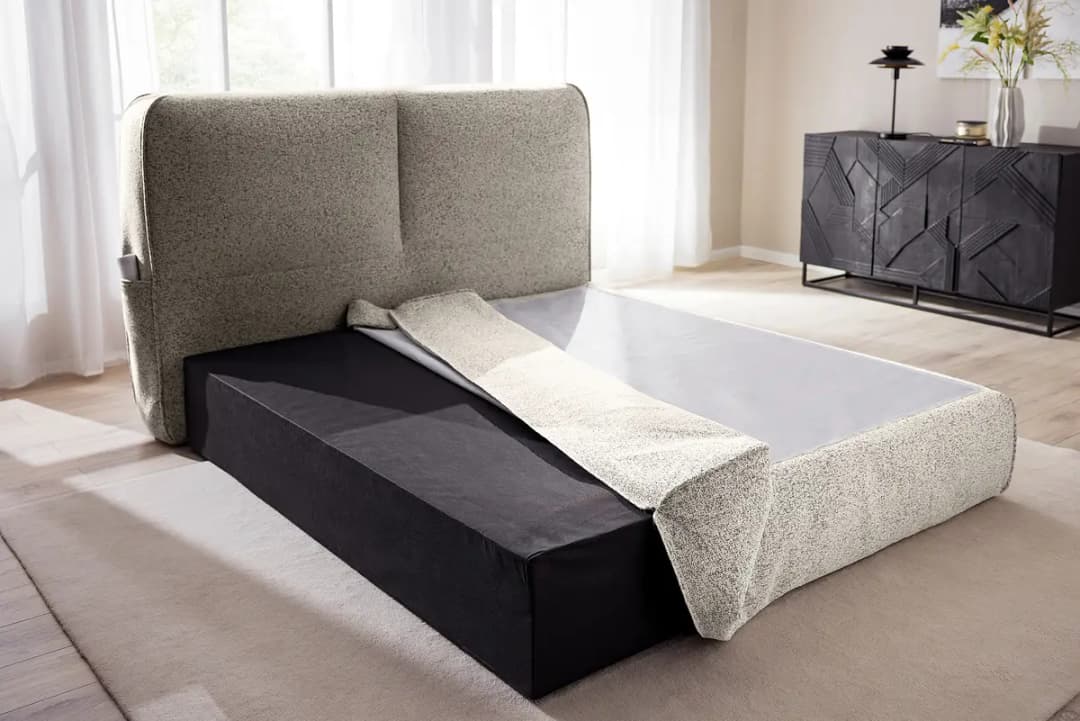 Premium Boxspringbett 160 x 200cm Strukturstoff Purna