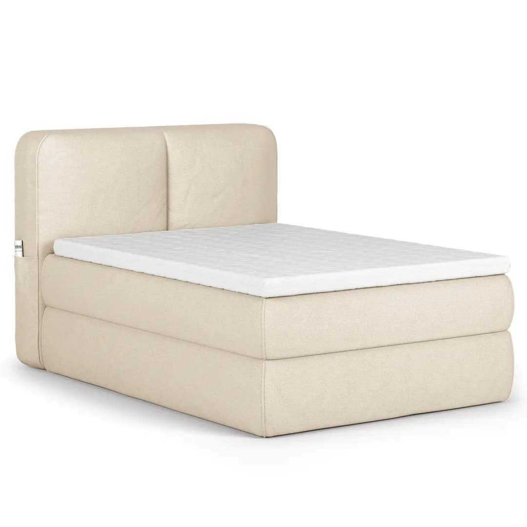 Premium Boxspringbett 160 x 200cm Webstoff Wiam Beige H3 / H4