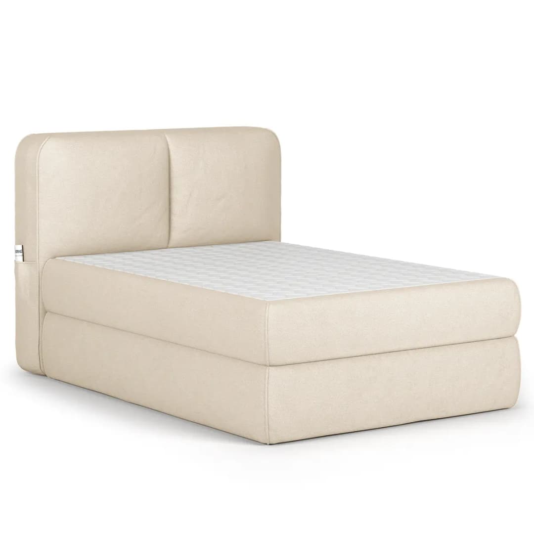 Premium Boxspringbett 160 x 200cm Webstoff Wiam Beige H3 / H4