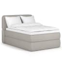 Premium Boxspringbett 160 x 200cm Webstoff Wiam Grau H3 / H4
