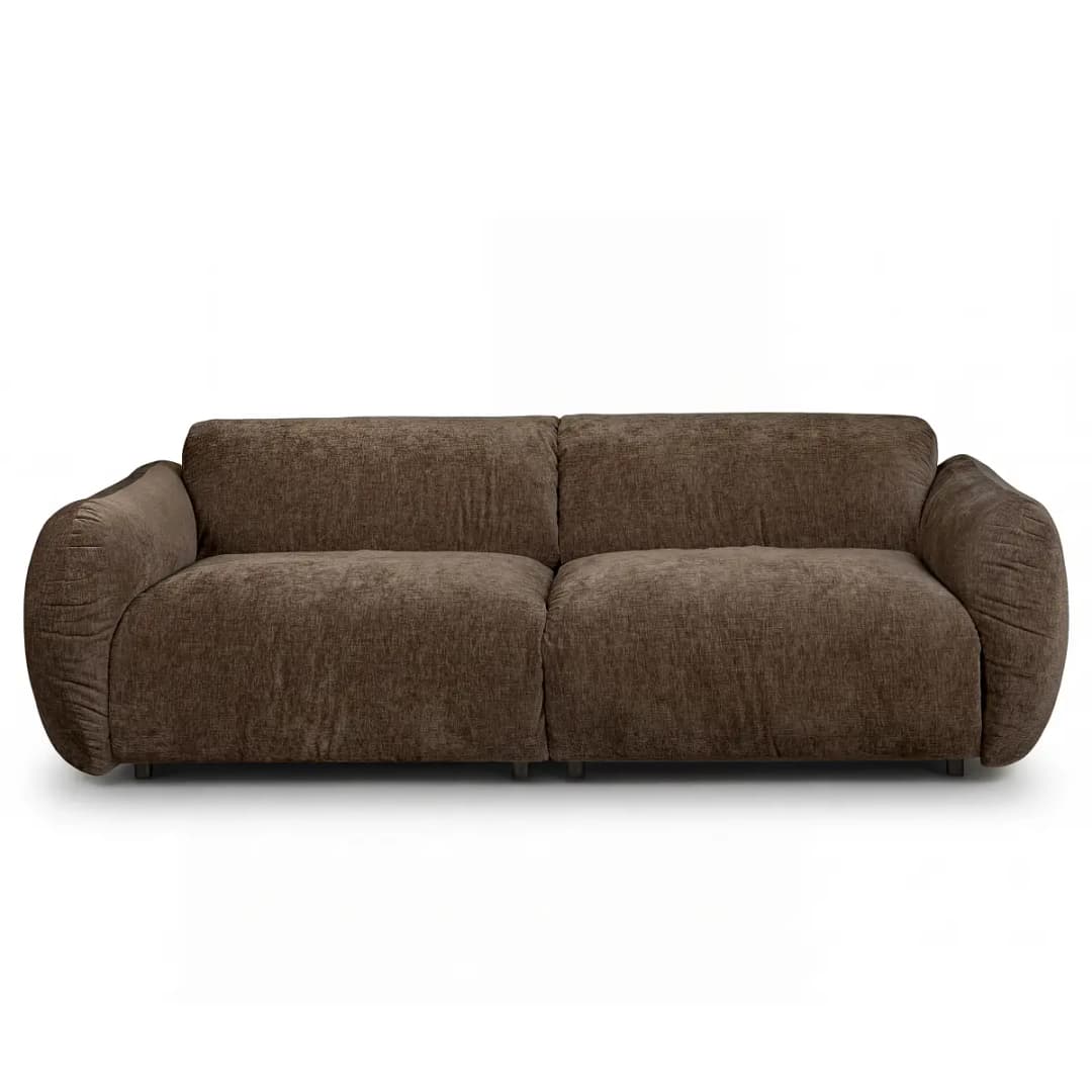 2,5-Sitzer Sofa Braun Chenille Edina | Braun