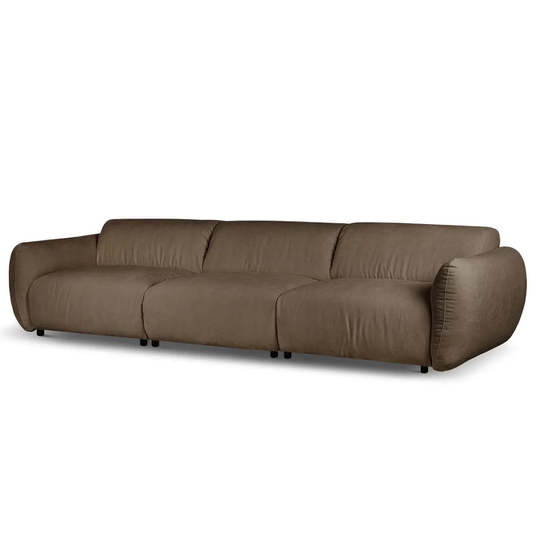 4-Sitzer Sofa Braun Webstoff Stormy | Braun