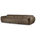 4-Sitzer Sofa Braun Webstoff Stormy | Braun