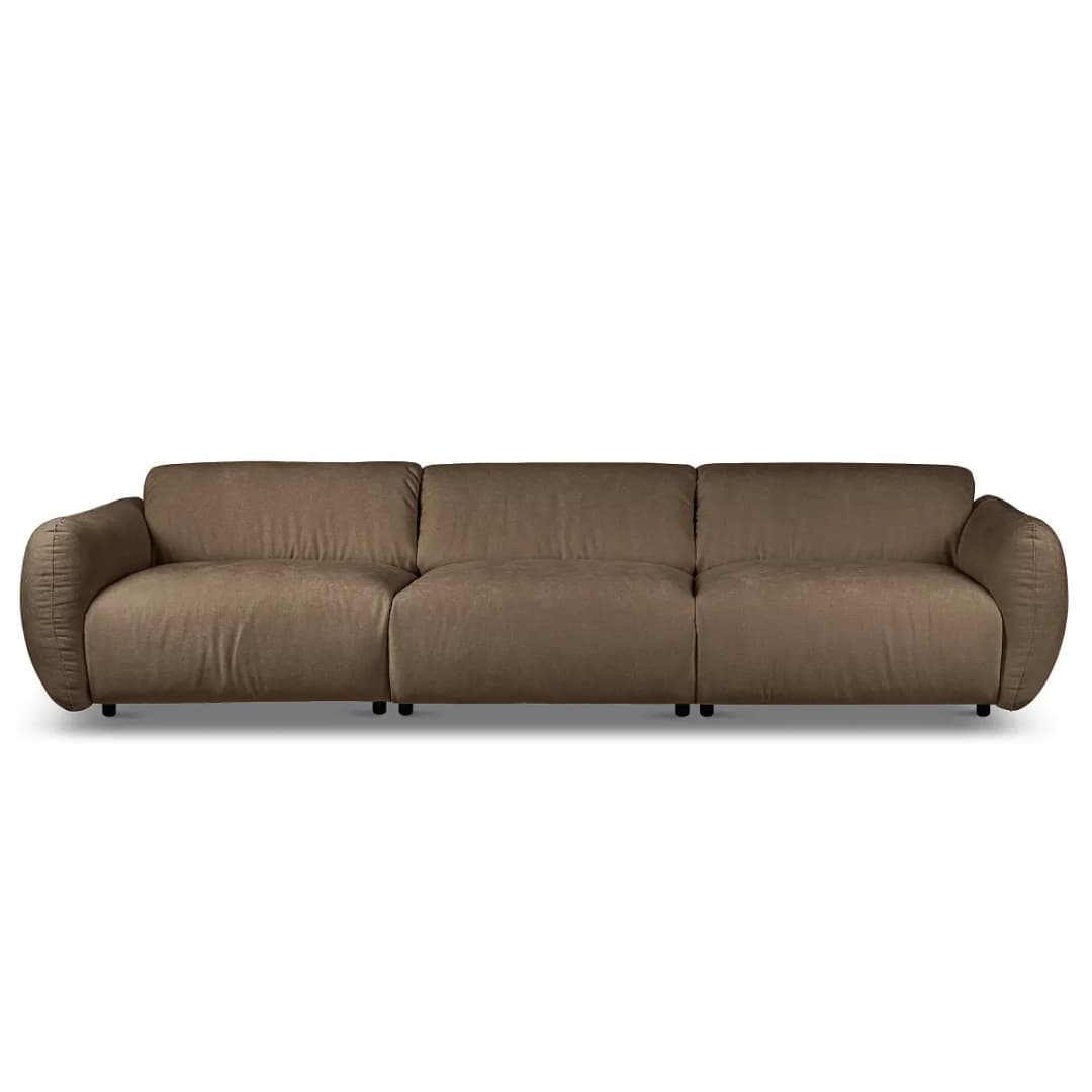 4-Sitzer Sofa Braun Webstoff Stormy | Braun