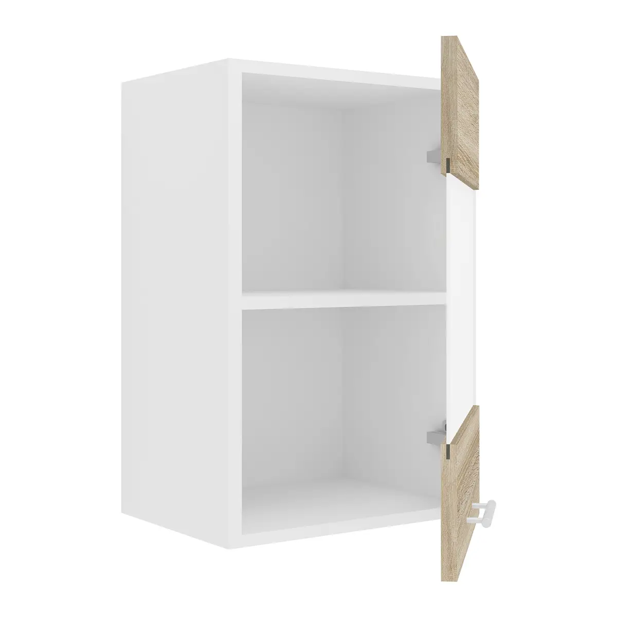 Hängeschrank Esilo mit Glastür 40cm Weiß/Eiche Sonoma Dekor/Weiß