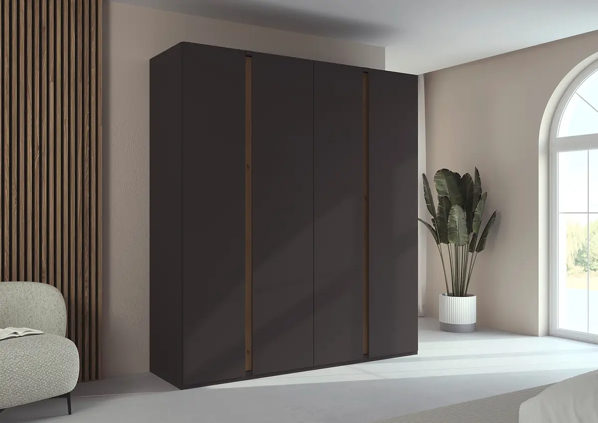 rauch Orange Drehtürenschrank Luana 201cm | Grau