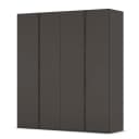 rauch Orange Drehtürenschrank Luana 201cm Grau/Graphit/Eiche Havanna