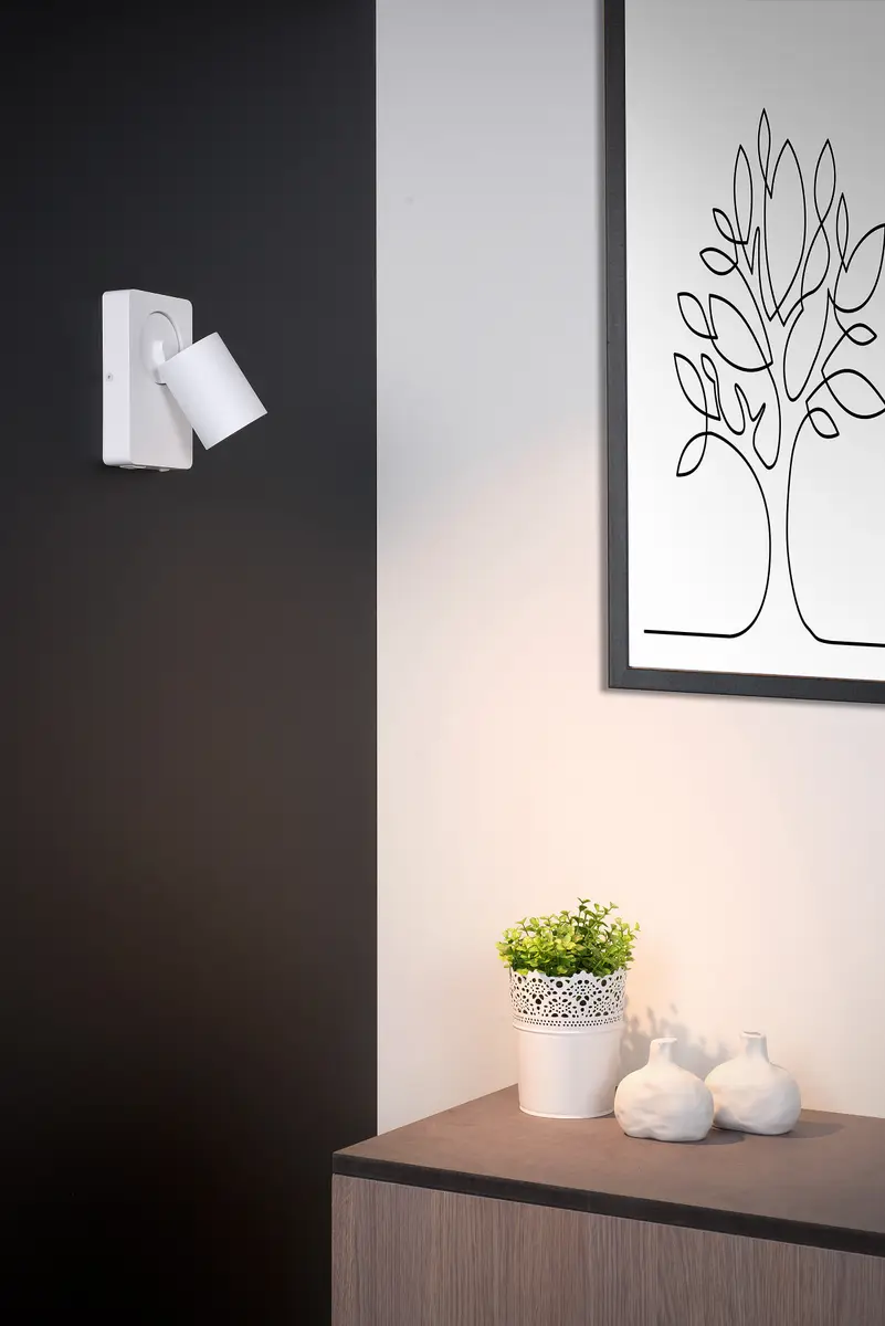 Lucide LED-Wandleuchte Nigel | Weiß
