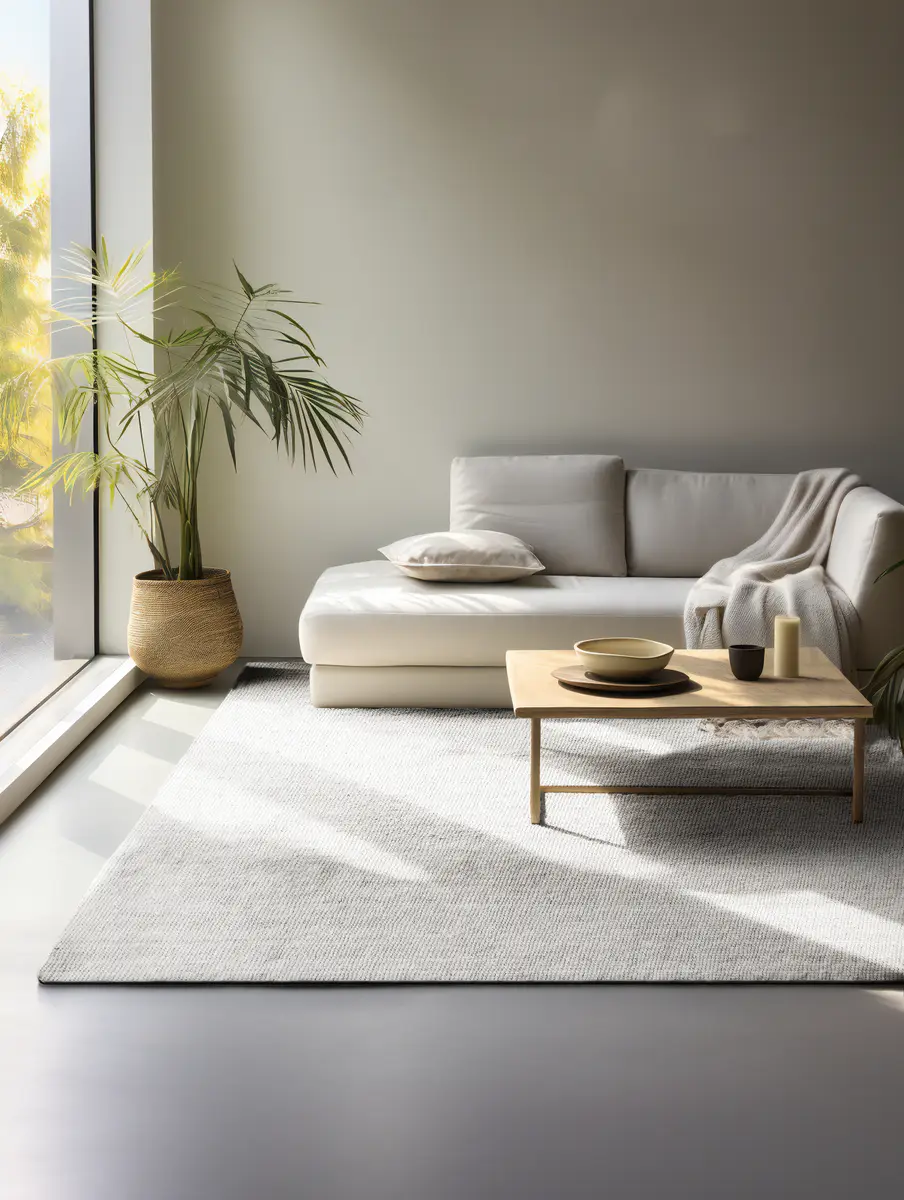 Juteteppich Jaipur Weiß 60 x 90cm | Beige