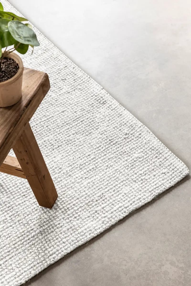 Juteteppich Jaipur Weiß 60 x 90cm | Beige