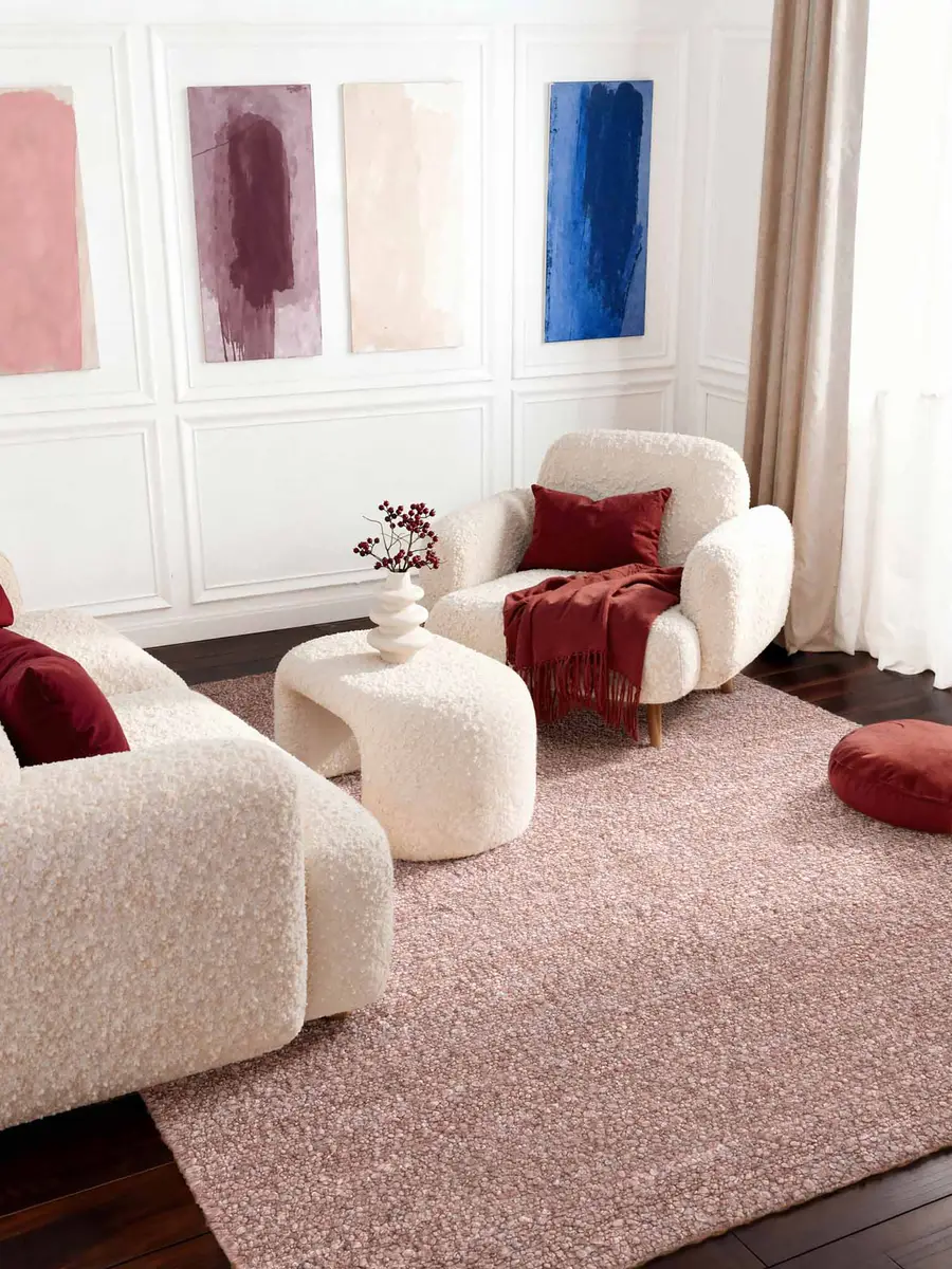 Boucléteppich Portobello | Rosa