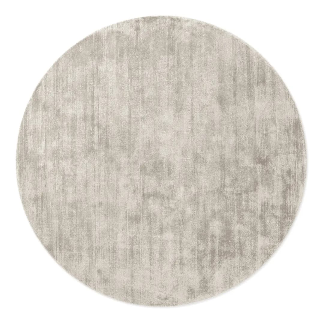 Vikosa Viskoseteppich Jane rund Grau/Silbergrau Ø 120cm | Grau