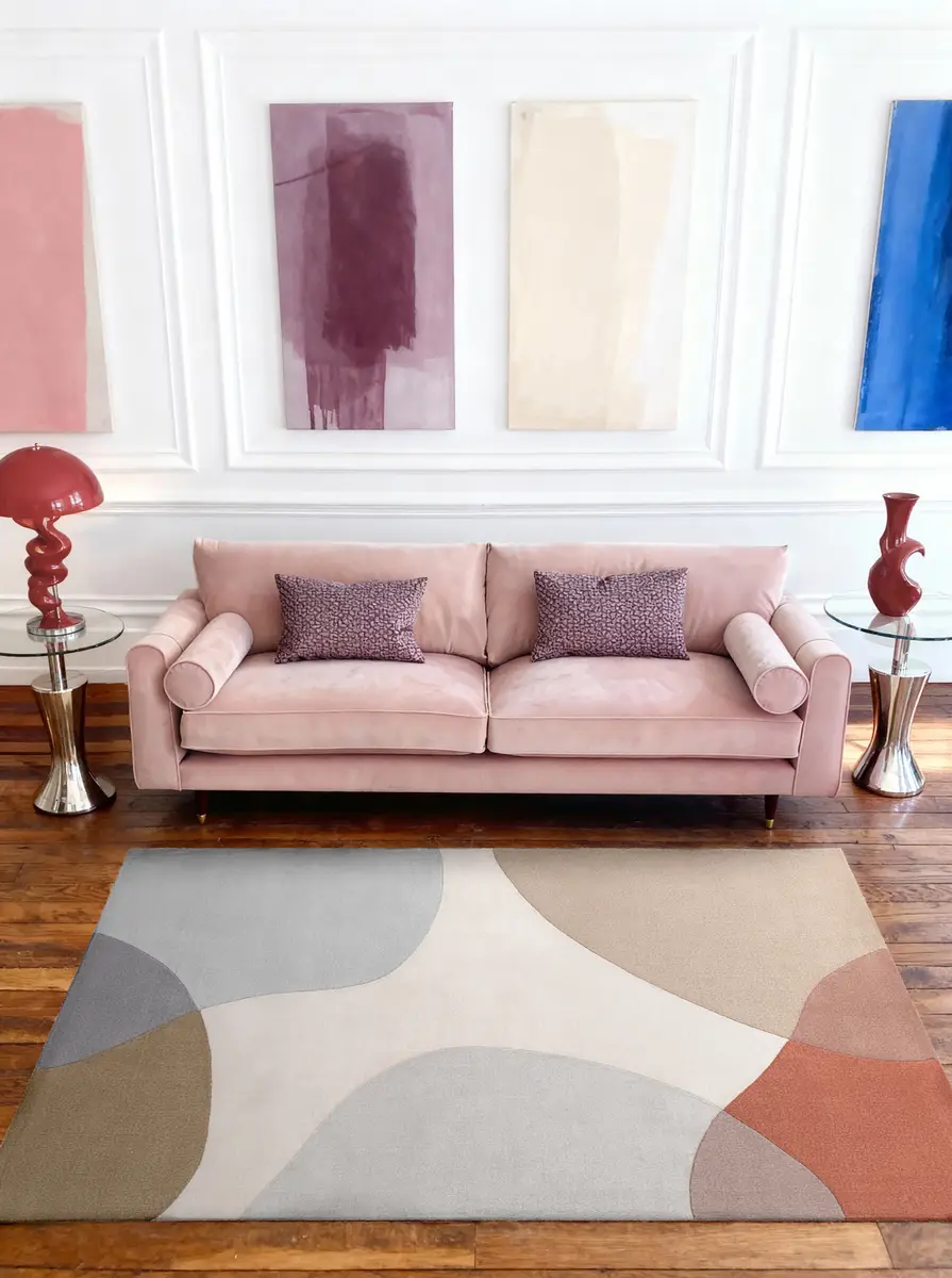 Wollteppich Clarissa Blau/Beige 200 x 300cm | Mehrfarbig