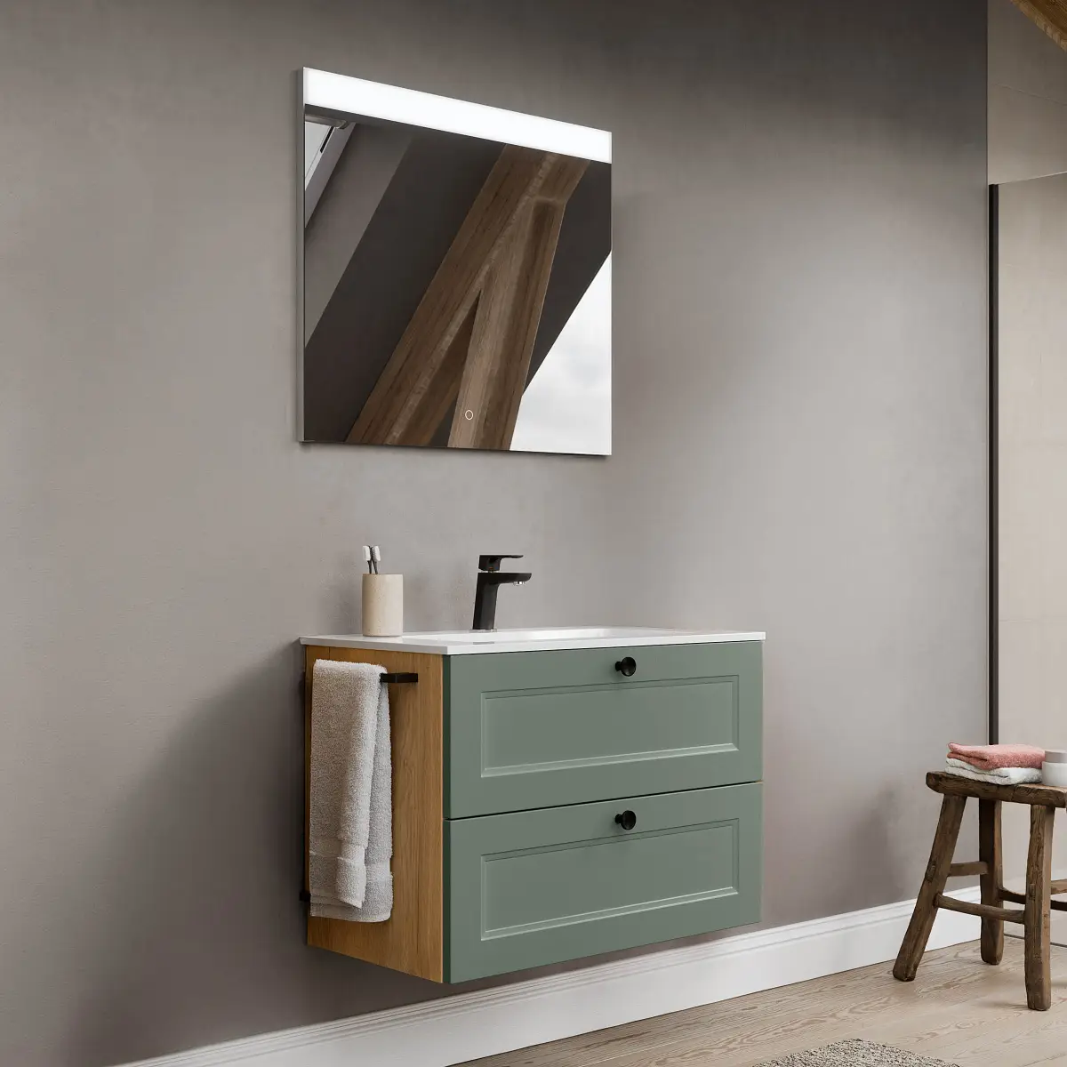 Badset Cascada 2-teilig Kombi F 80cm Grün/Schilfgrün | Grün