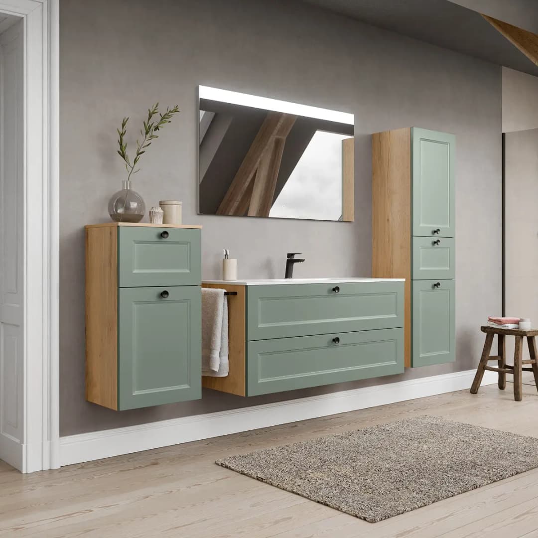 Badset Cascada 4-teilig Kombi F 210cm Grün/Schilfgrün | Grün