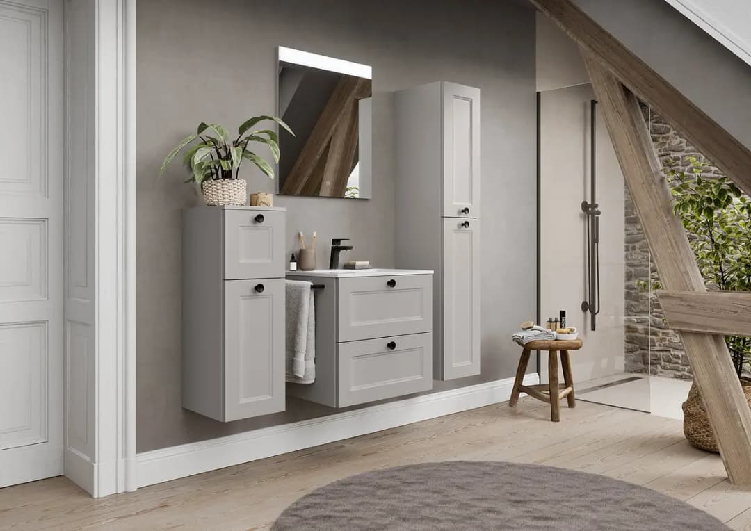 Waschtisch Cascada Typ A 60cm Grau/Steingrau | Grau