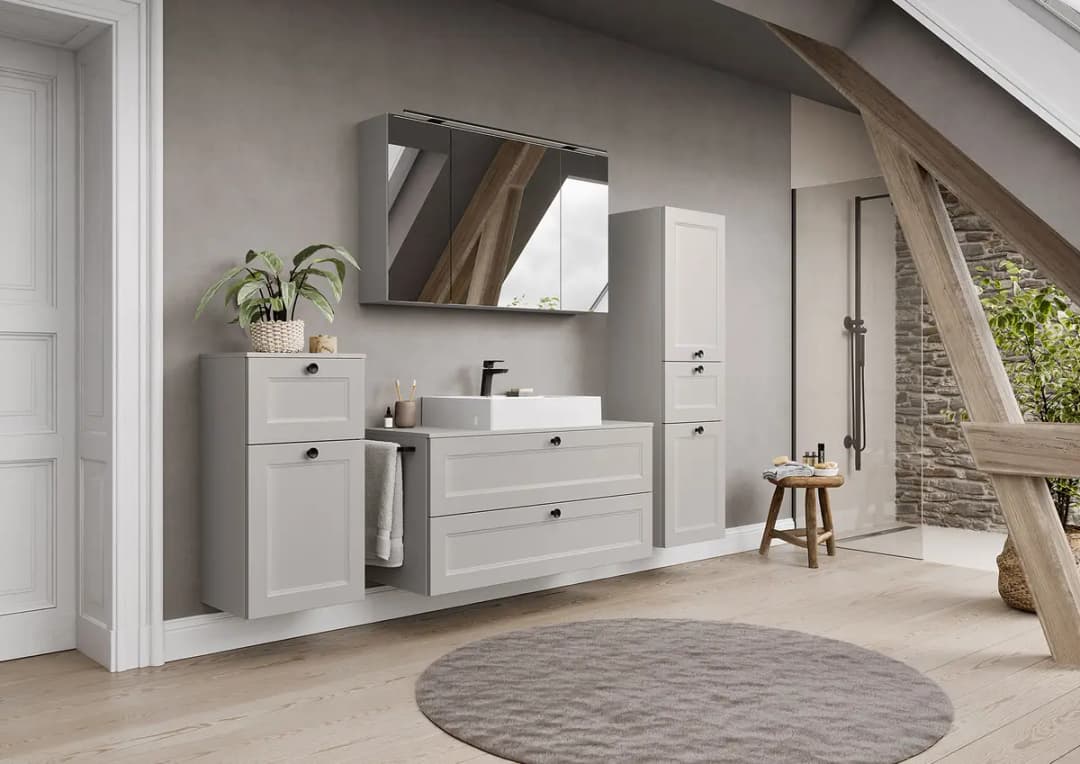 Waschtisch Cascada Typ B 120cm Grau/Steingrau | Grau