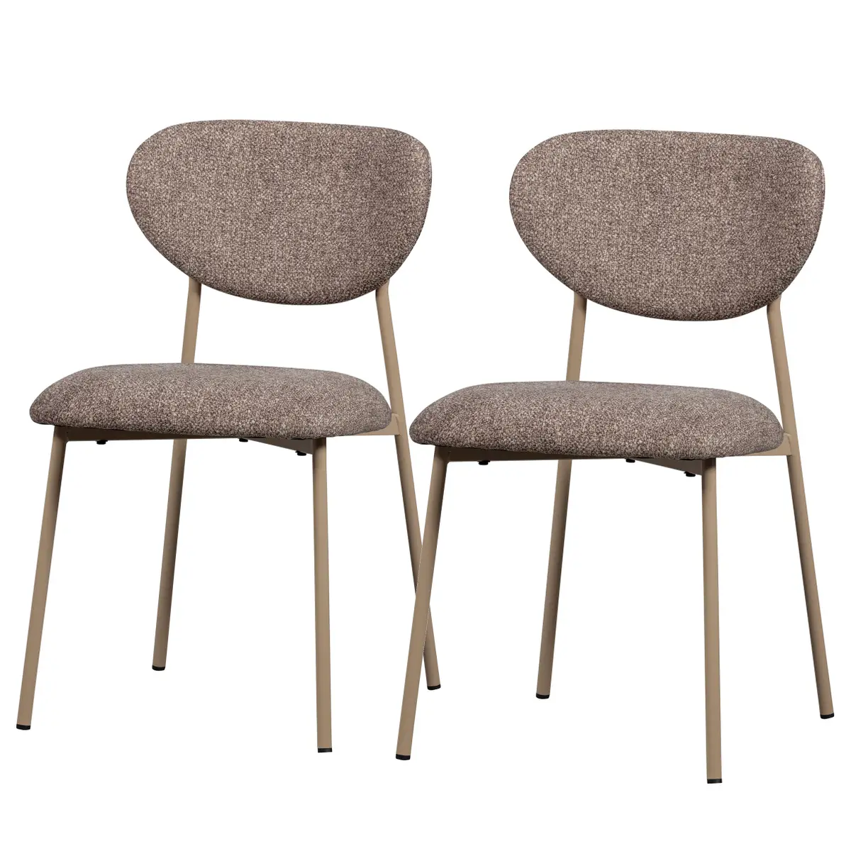 WOOOD Esszimmerstuhl 2er-Set | Beige