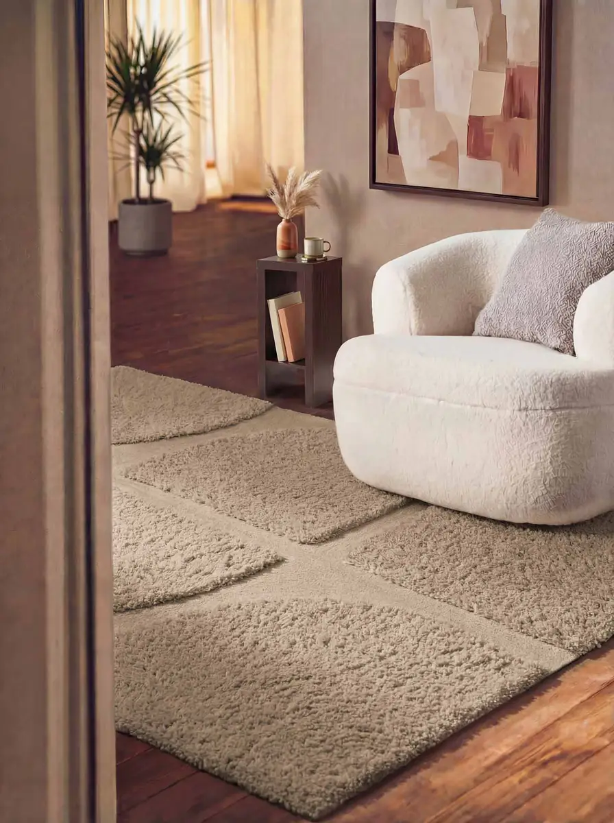 Hochflorteppich Jasper | Beige