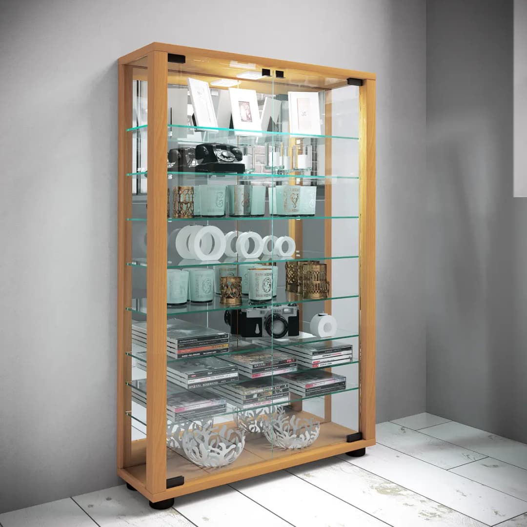 Vitrinenschrank Lumo Mini | Holztöne