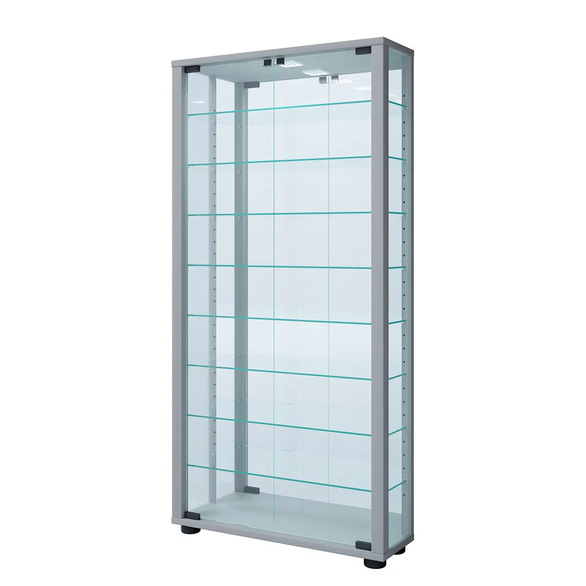 Vitrinenschrank Lumo Maxi | Silber