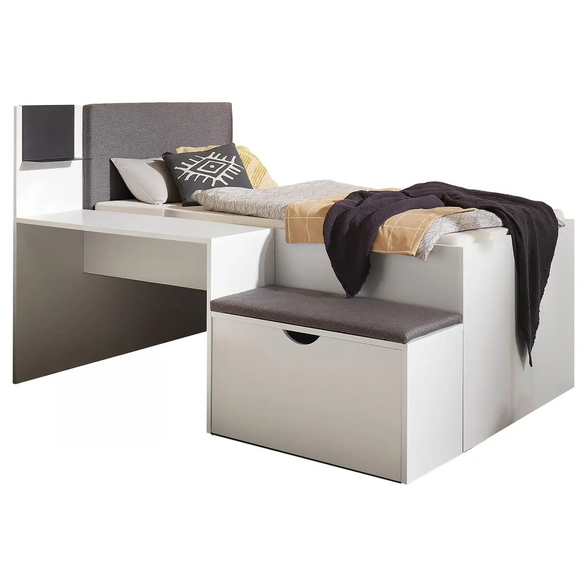 Einzelbett Dharia | Weiß
