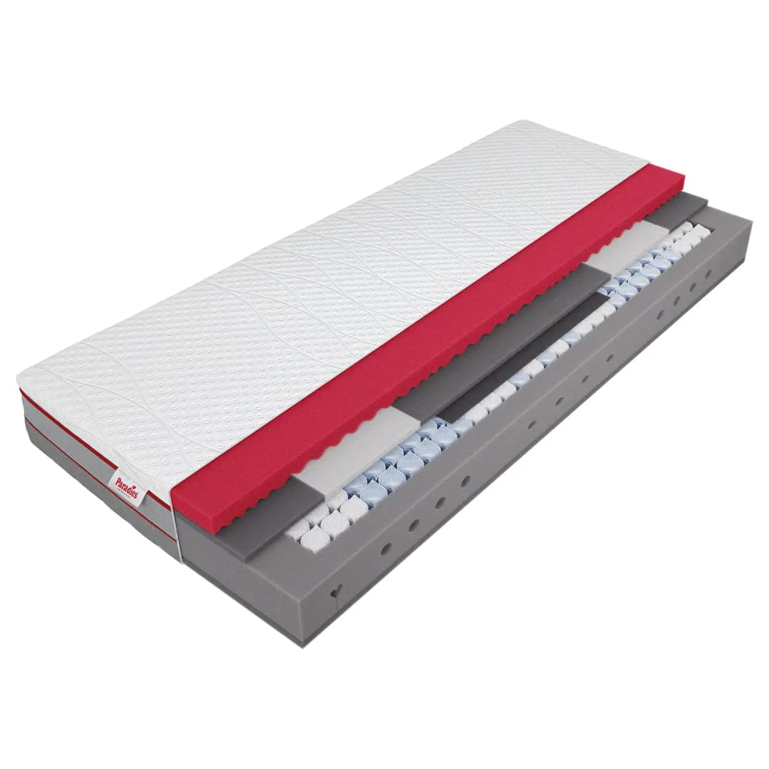 Taschenfederkernmatratze Paradies 80 x 200cm H2 Doppeltuch Weiß