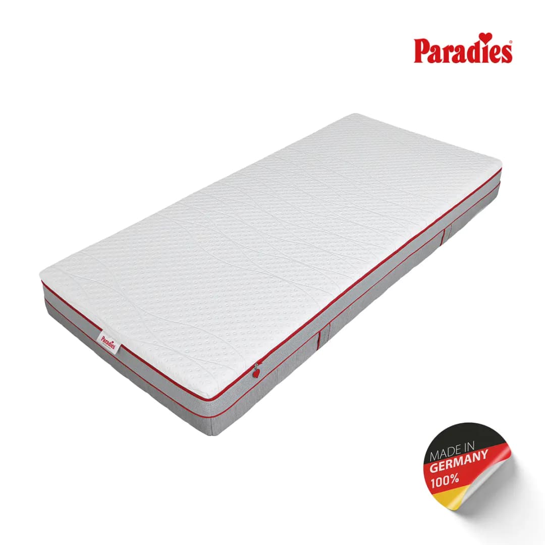 Taschenfederkernmatratze Paradies 80 x 200cm H2 Doppeltuch Weiß