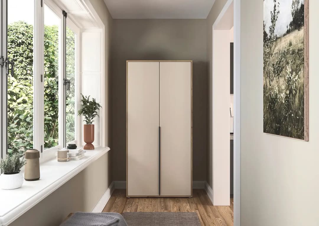 rauch Blue Drehtürenschrank Nagata | Holztöne