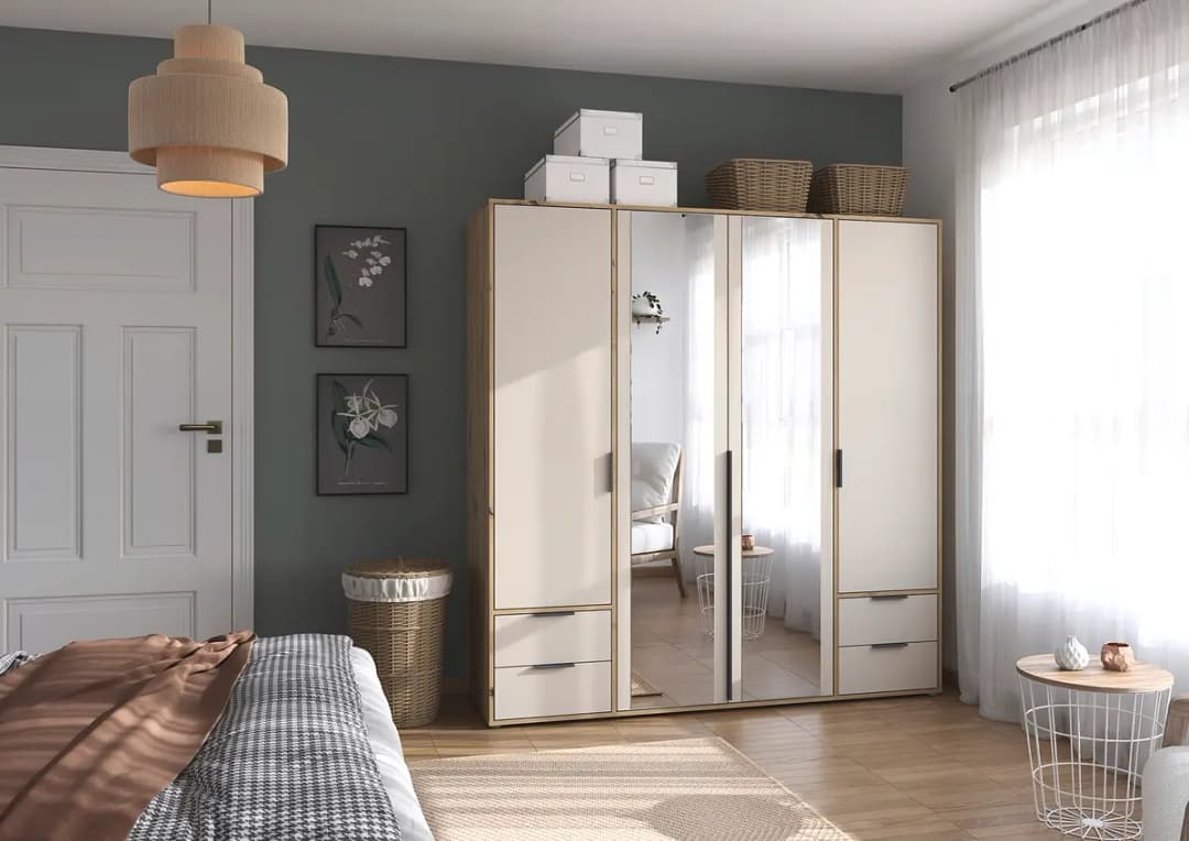 rauch Blue Nagata Kleiderschrank 187cm | Holztöne