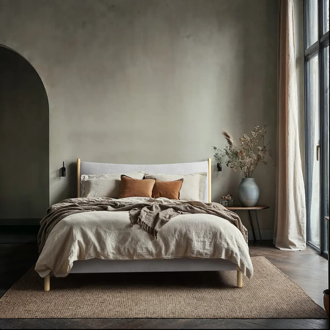 Polsterbett 180 x 200cm Bouclé Stoff Sideri Grau | Grau