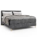 Boxspringbett 160 x 200cm Webstoff Krupa Grau | Grau