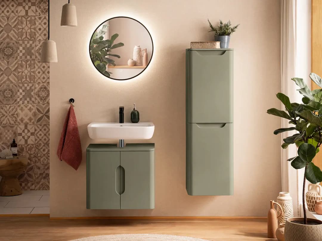 Waschbeckenunterschrank 60 cm | Grün